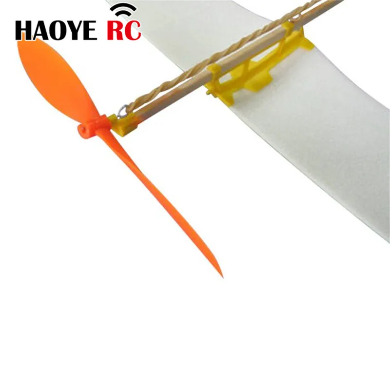 Haoye 10 Pcs Propeller 6-12 Inch For RC Rubber Band Powered Aircraft Model Orange/ Silver grey/Black Color For RC Model Plane