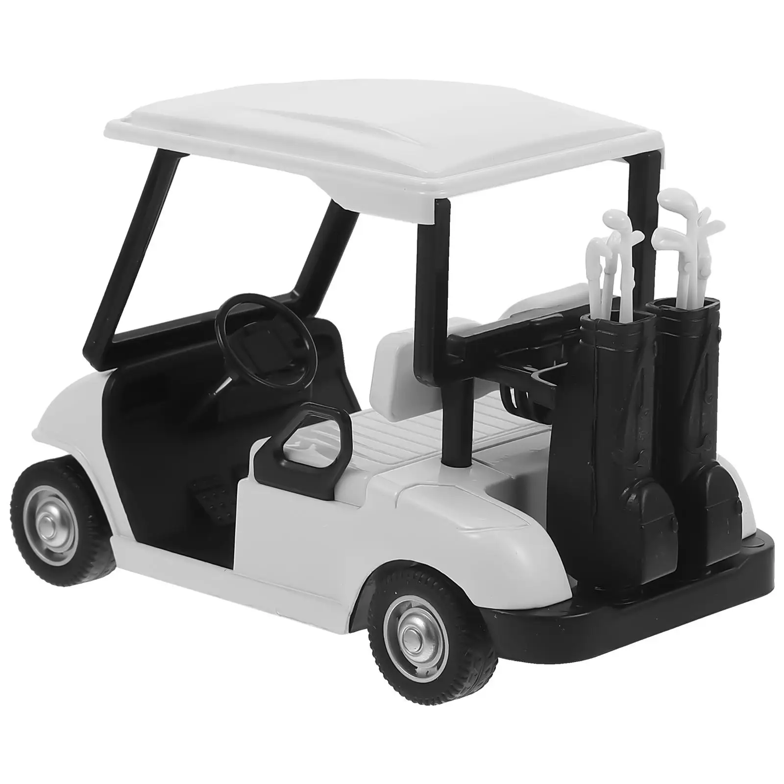 

1: 20 Toy Car Golf Cart Model Die Cast Metal Accessories Miniatures White Alloy