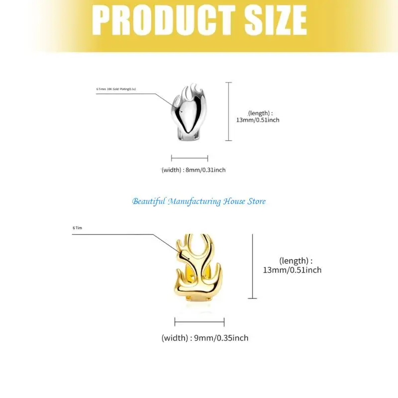 e56a جوفاء تصميم اللهب الصلب مصاصي دماء الأسنان شواهد النحاس المجوهرات الأسنان الحزب الهالوين قبعات الأسنان مناسبة للمهرجان