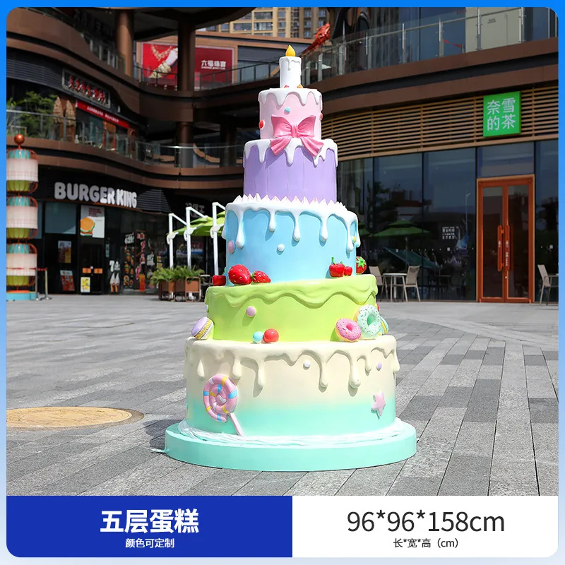 Simulation ice cream ornament popsicle ice cream photo model outdoor cold drink shop fiberglass large sculpture ornament