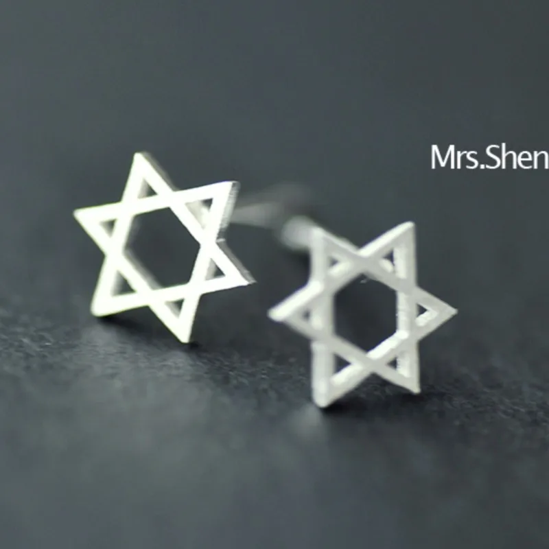 Elegant Star of David Earrings for Women: Exquisite Silver Color Studs Celebrating Faith and Style with a Timeless Symbol