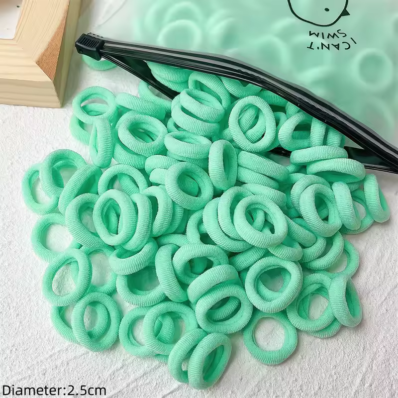 50pcs Black Elastic Hair Band Leagues Ties Colets Scrunchies Springs Gum Accessory For Girl Women No Damage Pigtails Holder Set - Image 37