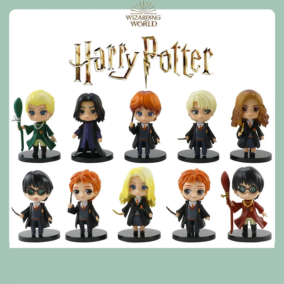 3-10pcs/set harry Potter Figure Anime doll Hermione Granger Ron Weasley Action PVC Model Gifts Collectible Figurines for Kids