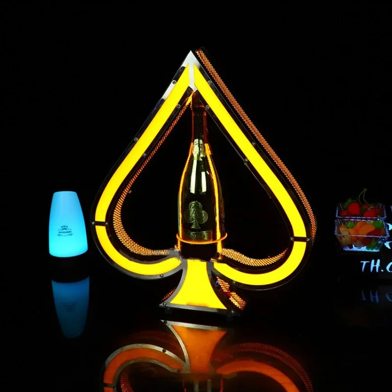 Rechargeable Flashing Wine Bottle Presenter  LED Green and Red Laser Glorifier for Champagne and Wine Displays Perfect for VIP