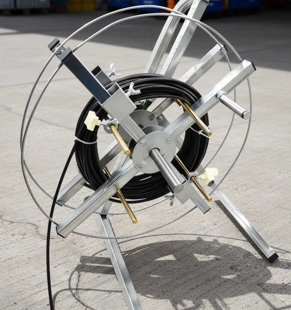 BV-45 Cable Take-up Reel for Fiber Optic and BV Cable with Hand Crank Design