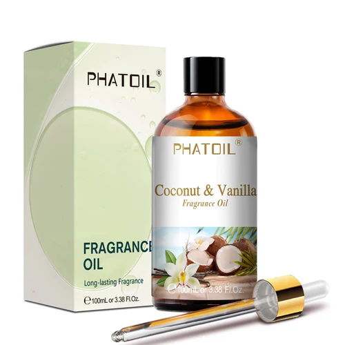 Imagen 2 del producto PHATOIL 100ml aceite aromático coco y vainilla chicle brisa de mar almizcle blanco Aroma aceites aromáticos para velas fabricación de jabón