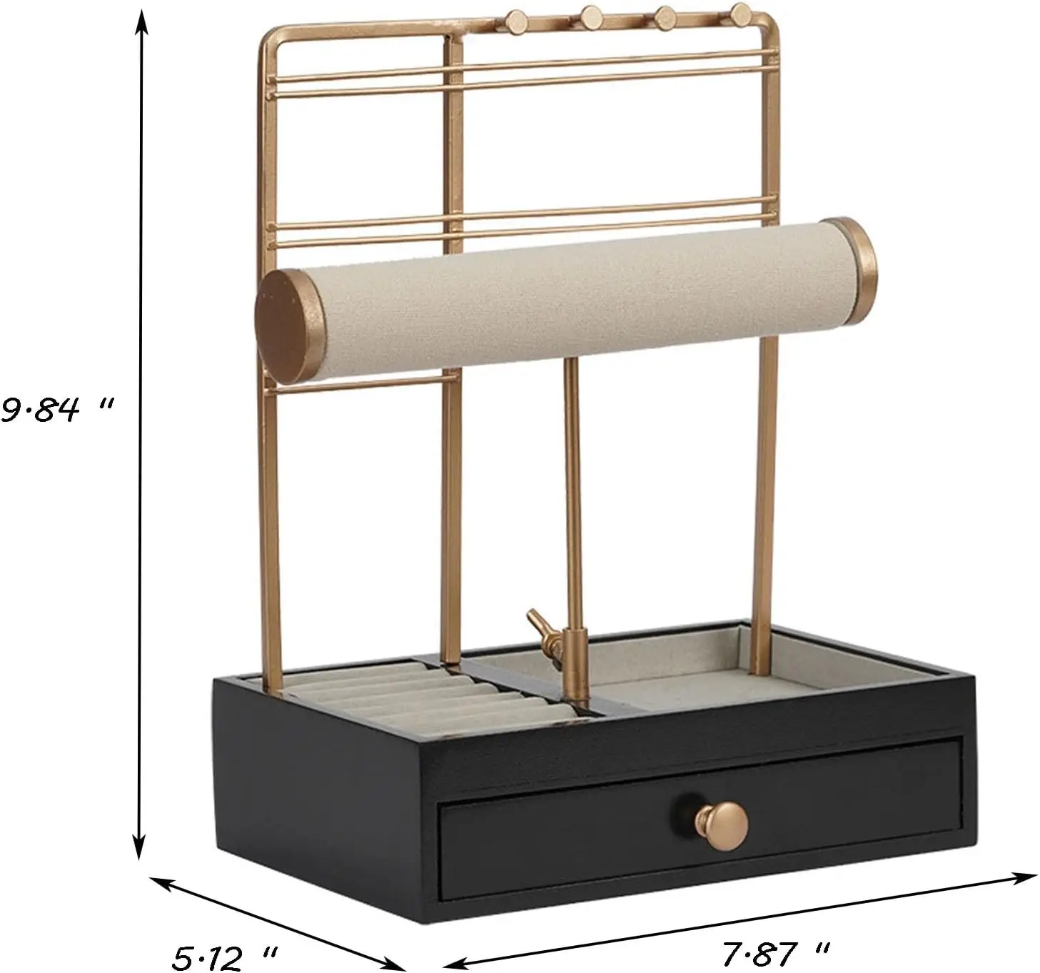 Multi-Functional Drawer Storage Rack Necklace Display Stand Necklace Bracelets Earring Chains Organizer Holder for Home