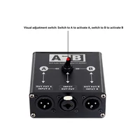 Conmutador de fuente de Audio equilibrado ABJF-XLR 2 en 1 salida o 1 en 2 salidas Selector Manual 2 macho 1 hembra para micrófono mezclador de tarjeta de sonido