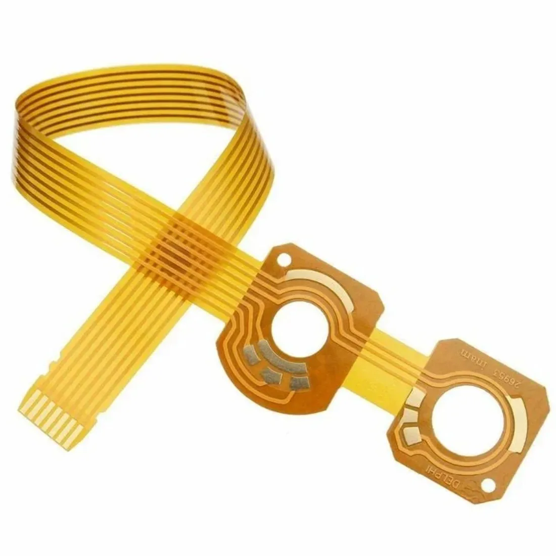 10X COMM2000 Car Flex/Ribbon Cable Turn Signal Switch Steering Column Gold For Peugeot 206 207/Citroen COM2000