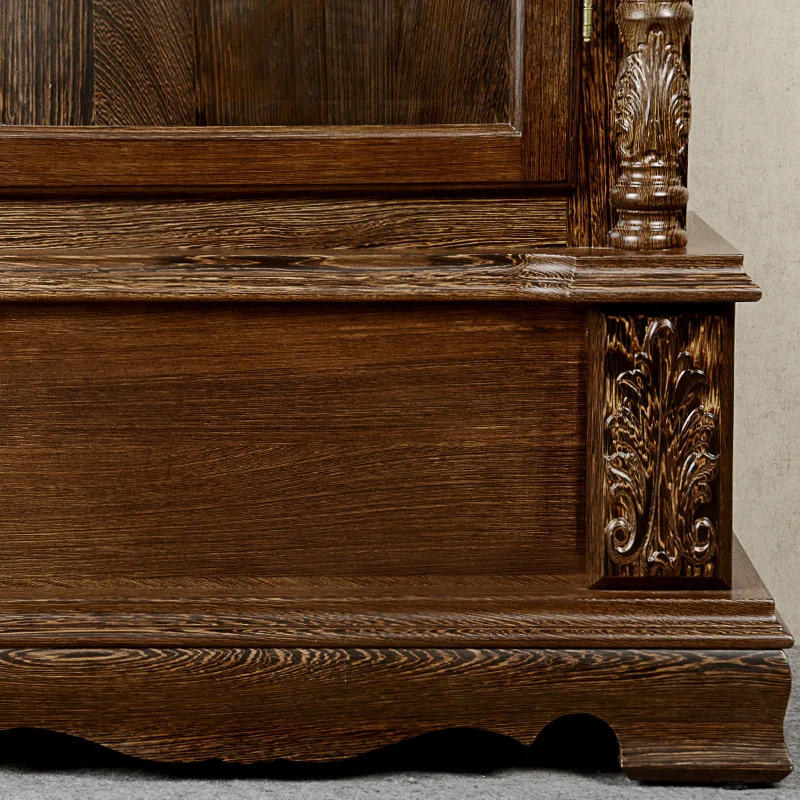 Solid wood mechanical floor-standing luxury rosewood standing clock, European-style living room table clock