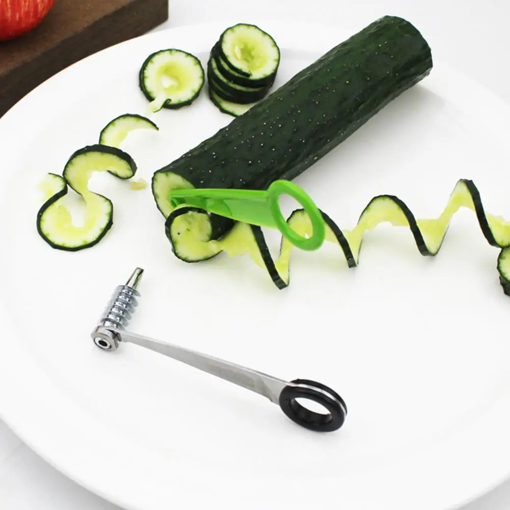 

Easy Rotation Spiralizer Sharp Flakes Vegetable Slicer Ergonomic Stainless Steel Vegetable Spiralizer for Cucumber for Spiral