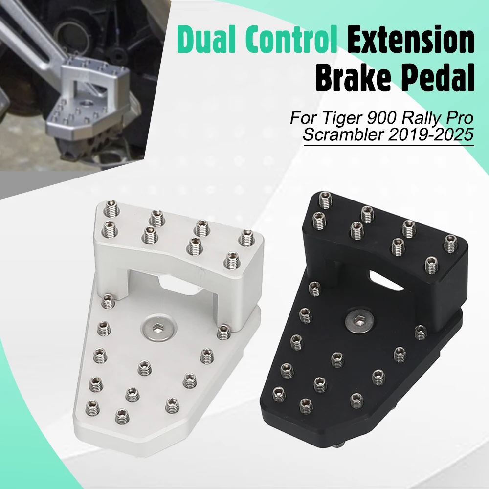 Rear DualControl Brake Lever Pedal Step Tip Extension For Tiger 900 Rally Pro Scrambler 1200X 1200XC 1200XE 2019-2023-2024 2025