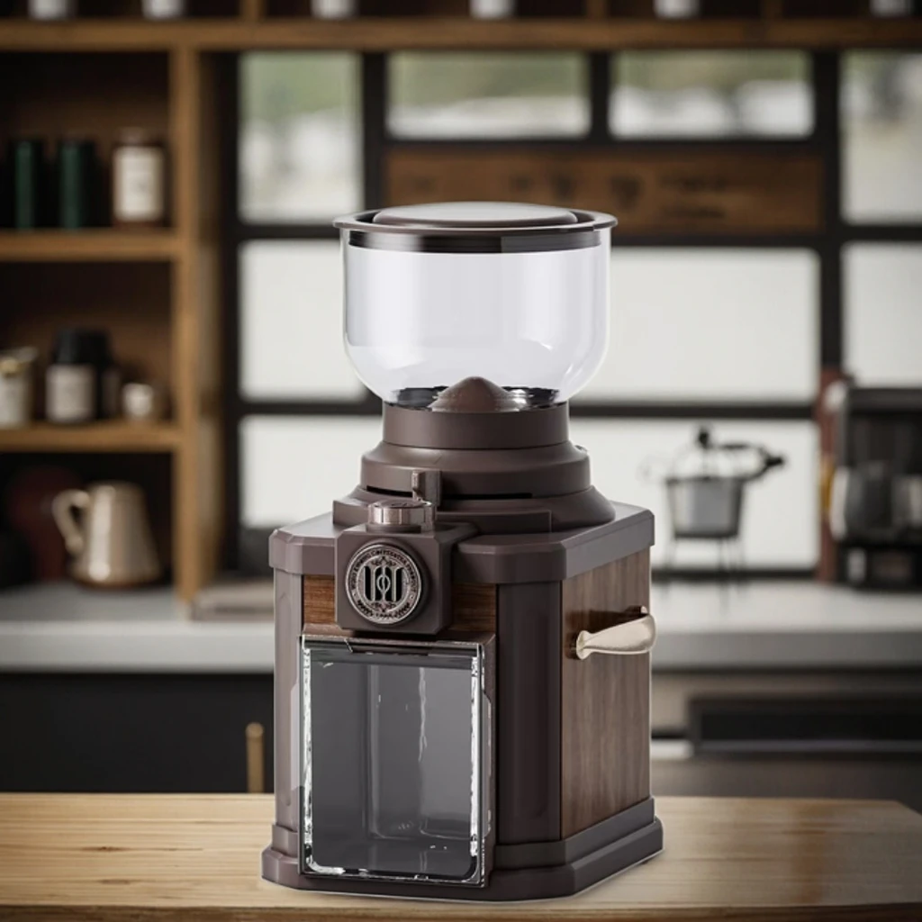 High-Efficiency Mini Electric Espresso Grinder Portable Home Household Grinder Glass For Outdoor Hotel Metal Plastic