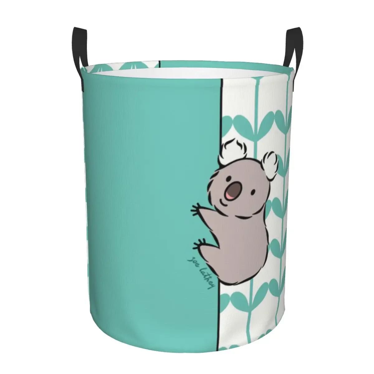 Custom Kawaii Clinging Koala Bear Laundry Basket Collapsible Large Clothes Storage Bin Baby Hamper