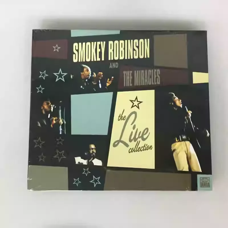 

CD Classic Motown Soul & Smooth Soul Album Smokey Robinson & The Miracles Music CD The Live Collection Music Record 2CD