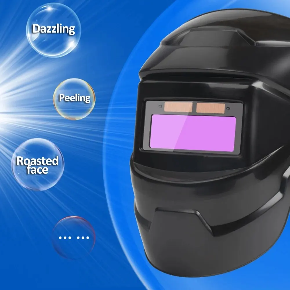 Darkening Welding Mask Glasses Welding Helmet Welding Hood Argon Arc Welding Hat Solar Rechargeable Welding Mask Welding Facial