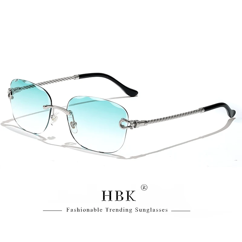 HBK Rahmenlose Metall-Sonnenbrille 3