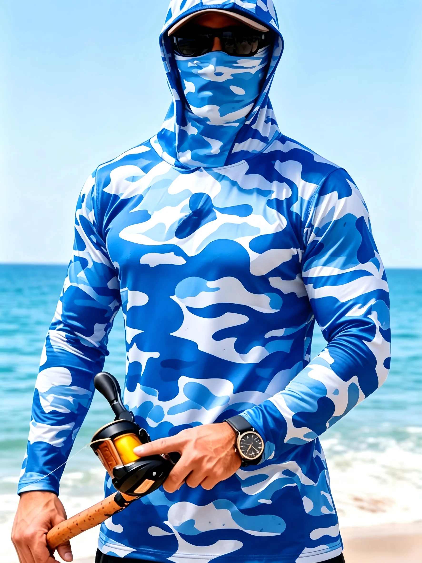 European and American Men's Summer Fashion Camouflage Print Soft Breathable Fishing Suit Long Sleeved T-Shirt Outdoor Casual Top image 3