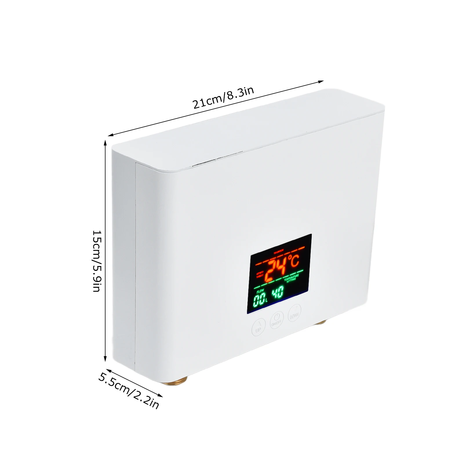 Touch Panel 5500W Tankless Electric Water Heater Remote Control 220V for Kitchen Bathroom 30‑55℃