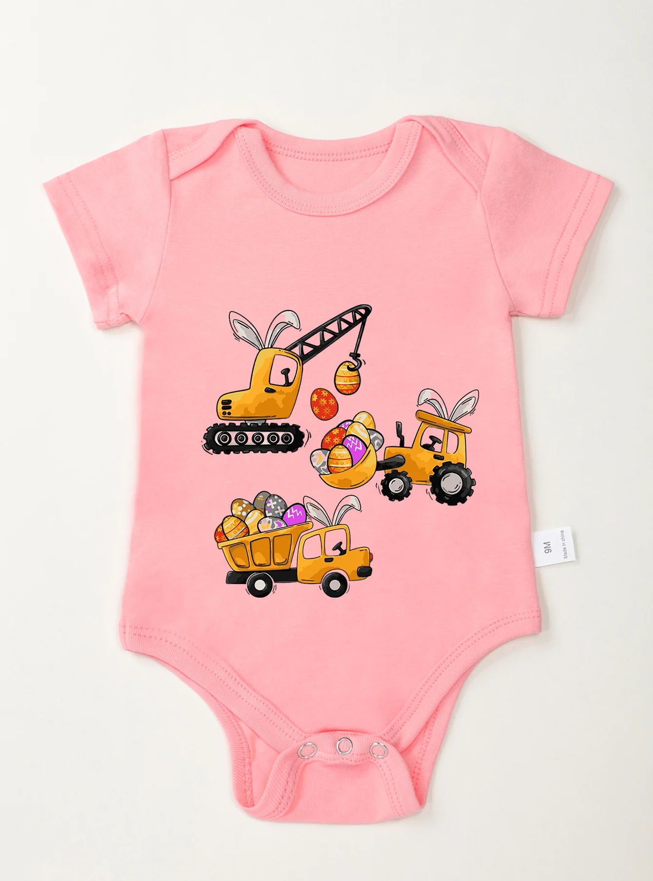 Cute Newborn Infant Toddler Rompers Cute Jumpsuit Harajuku Bodysuit Fashion Baby Girl Boy Crane Pattern Short Sleeve Clothes