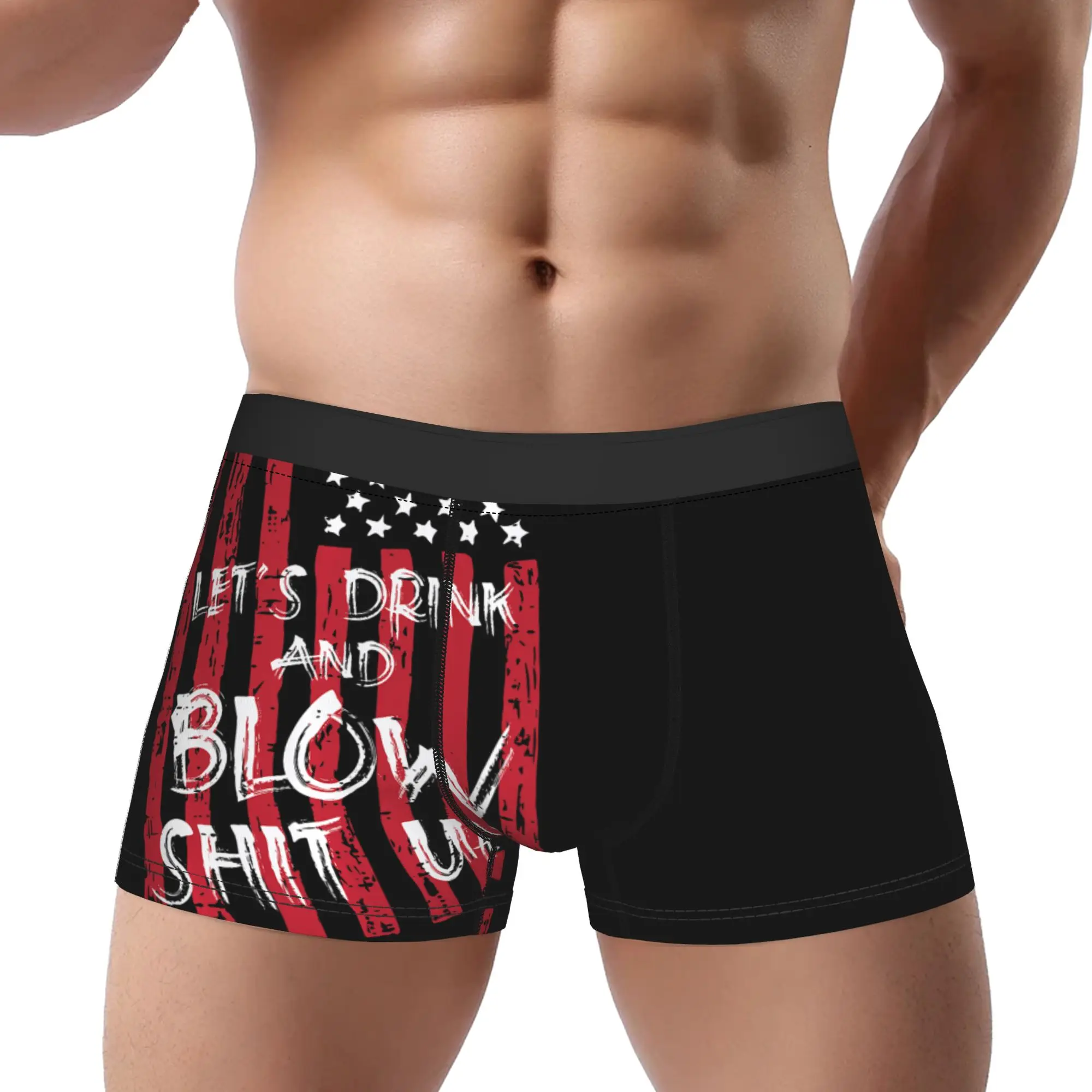 American Flag Independence Day Patriot Memorial Day Underpants Breathbale Panties Man Underwear Ventilate Shorts Boxer Briefs