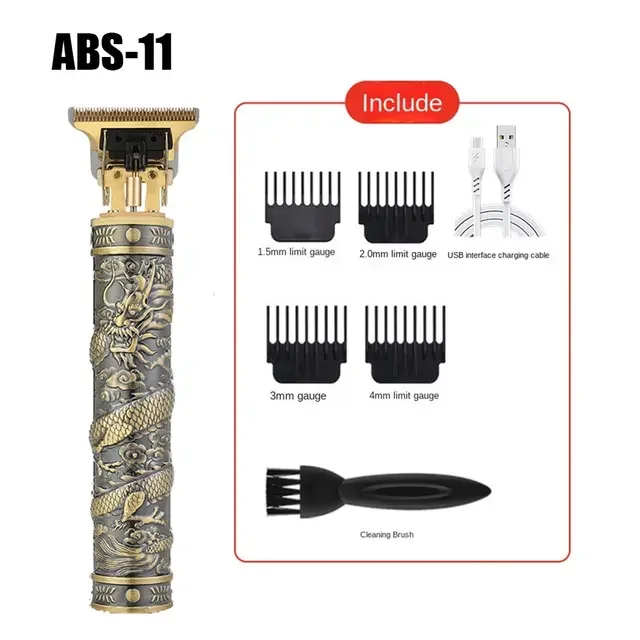 Hair Clipper Clippers Men Retro T9 Style Buddha Carving Oil Trimmer