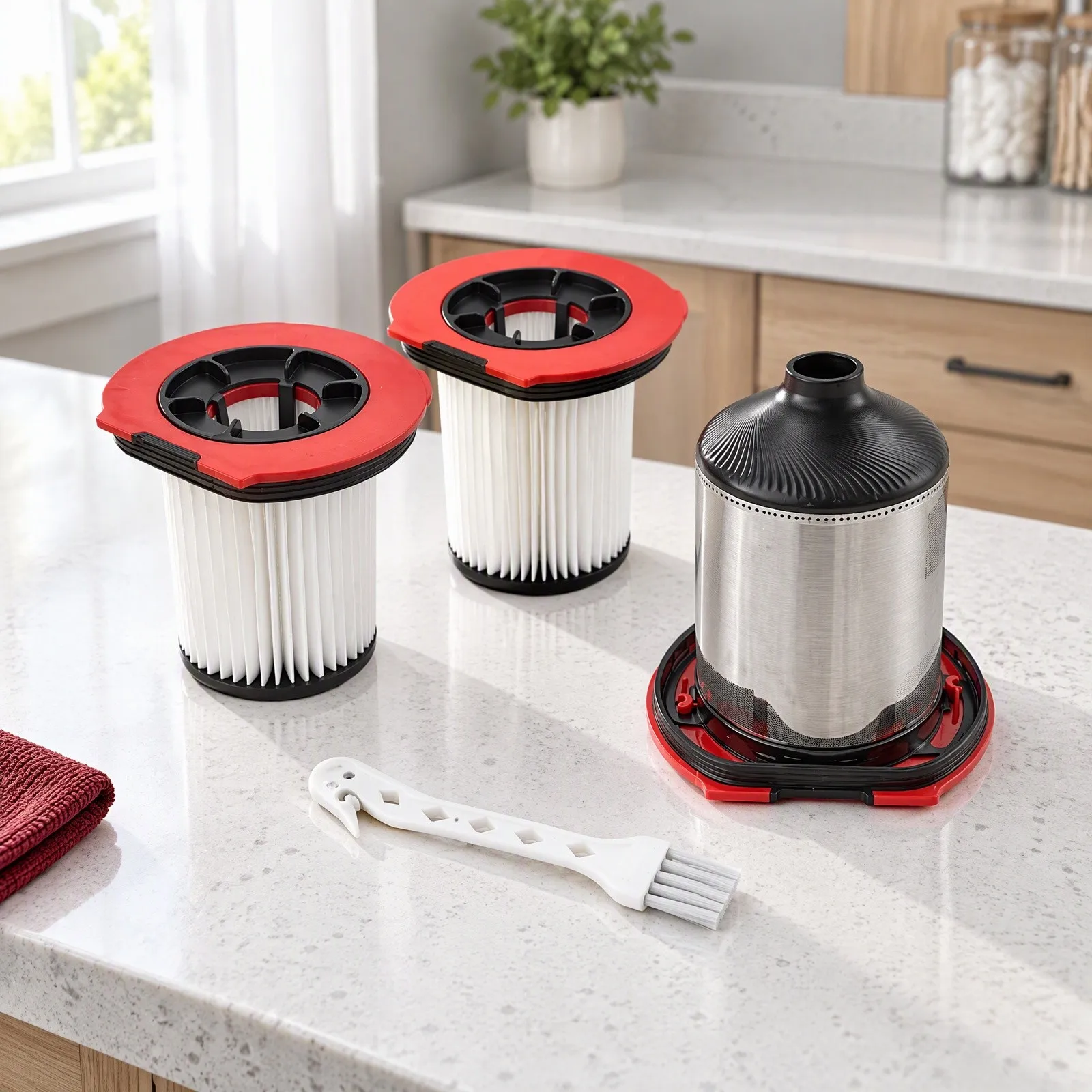Stainless Steel Pre-filter HEPA Filter Replacement Captures Fine Dust And Pet Hair As Shown For Home Deep Cleaning