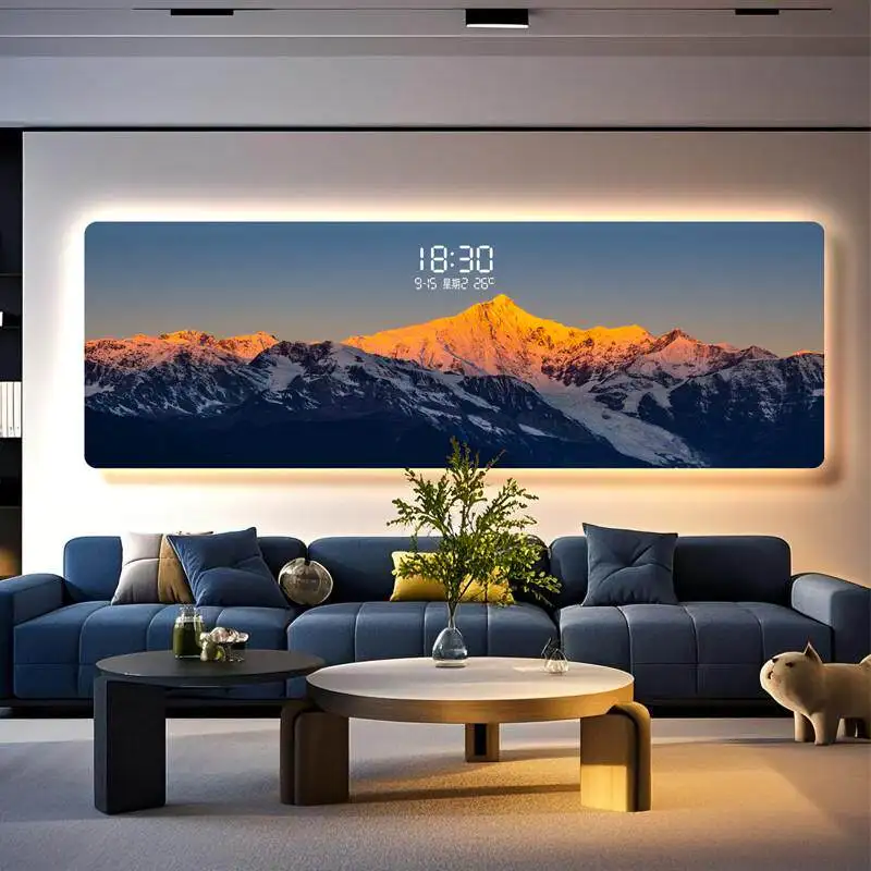 Elegant Unique Fashion Wall Clock Light Upgrade Nordic Design Digital Clock Living Room Modern Orologio Da Parete Home Decor