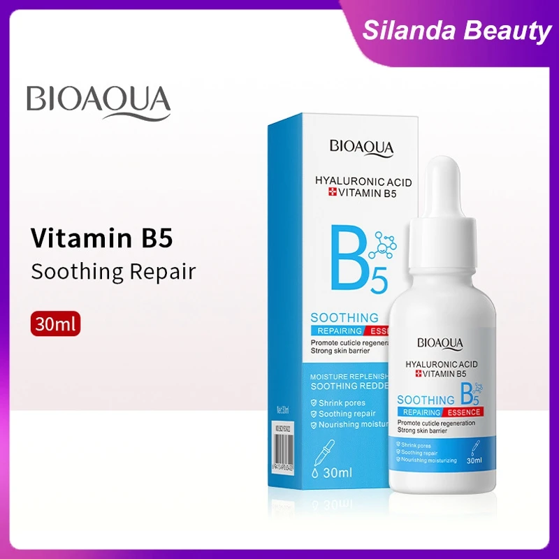 

Silanda Beauty 30ml Vitamin B5 Serum Soothing Repair Korean Skincare Face Essence Hyaluronic Acid Moisturizing Facial Serum