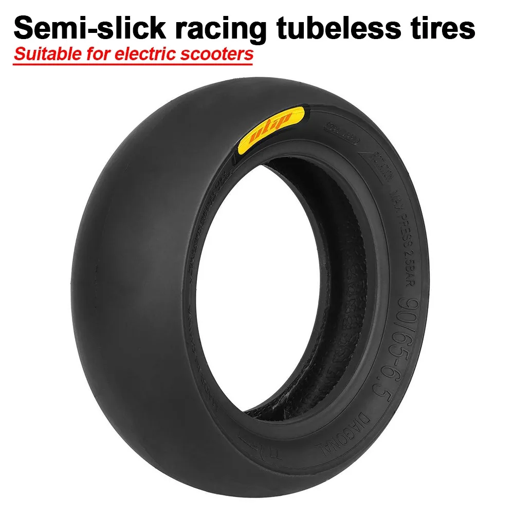 

Semi-Slick Racing Tubeless Tire for Electric Scooter - 90/65-6.5 105/50-6.5 110/55-6.5 High Grip Semi-Molten Rubber Tyre