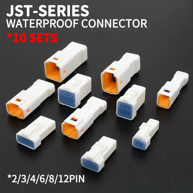 10 sets JST-02R-JWPF-VSLE Mini Car Connector 6T Waterproof Connector Male and Female Plug 03T04T08T