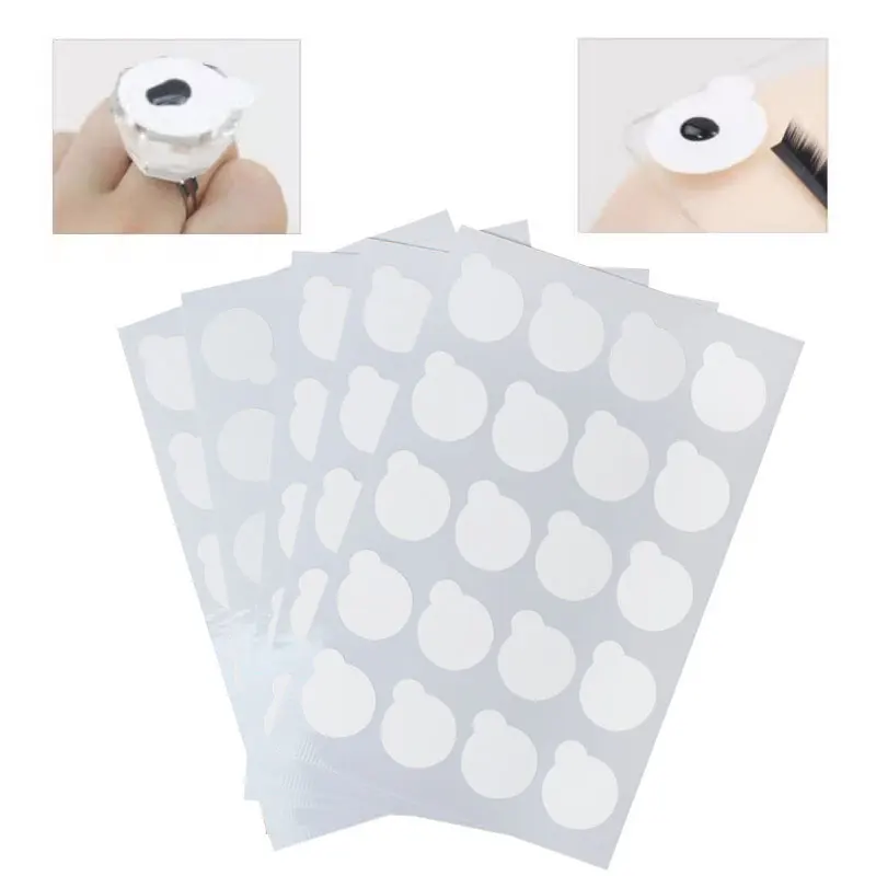 100 Pcs/Pack Glue Holder Pallet Paper Sticker Disposable Eyelash Jade Stone Pads Eyelash Extension Makeup tools