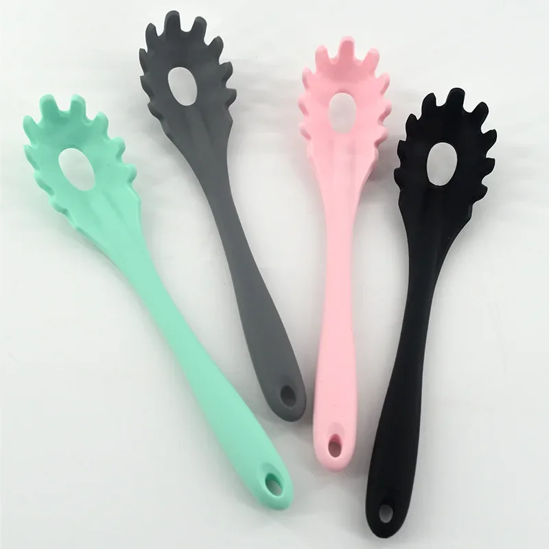 Large Silicone Pasta Spoon Noodle Spoon Food Grade Heat Resistant Pasta Grab Kitchen Cooking Tool Tableware