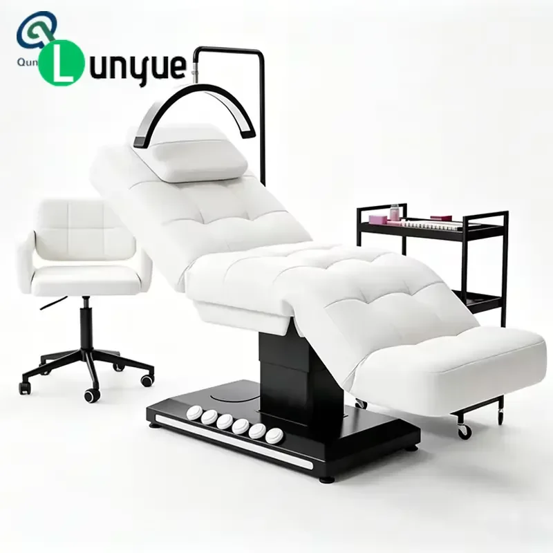 Modern Black Electric Massage Bed 3 Motor Adjustable Base Beauty Treatment Medical Spa Furniture for Clinic Hospital