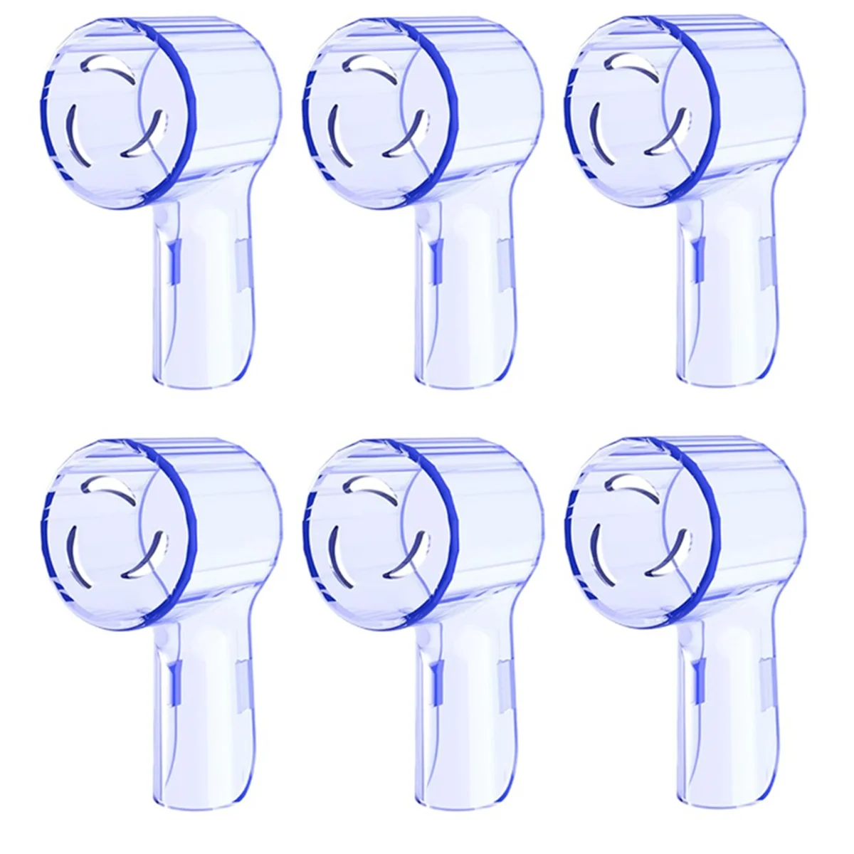 

6 Pack Toothbrush Heads Dustproof Cover Compatible for Oral B, Fits for Oral-B IO Series, Convenient Travel, Blue