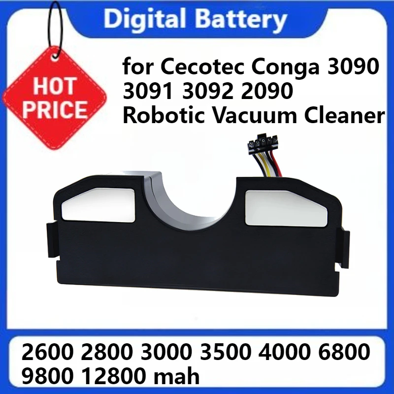 

Робот-пылесос Cecotec Conga 3090 3091 3092 2090 для Conga 3090, сменные аксессуары, литий-ионный аккумулятор 14,4 В, 12800 мАч