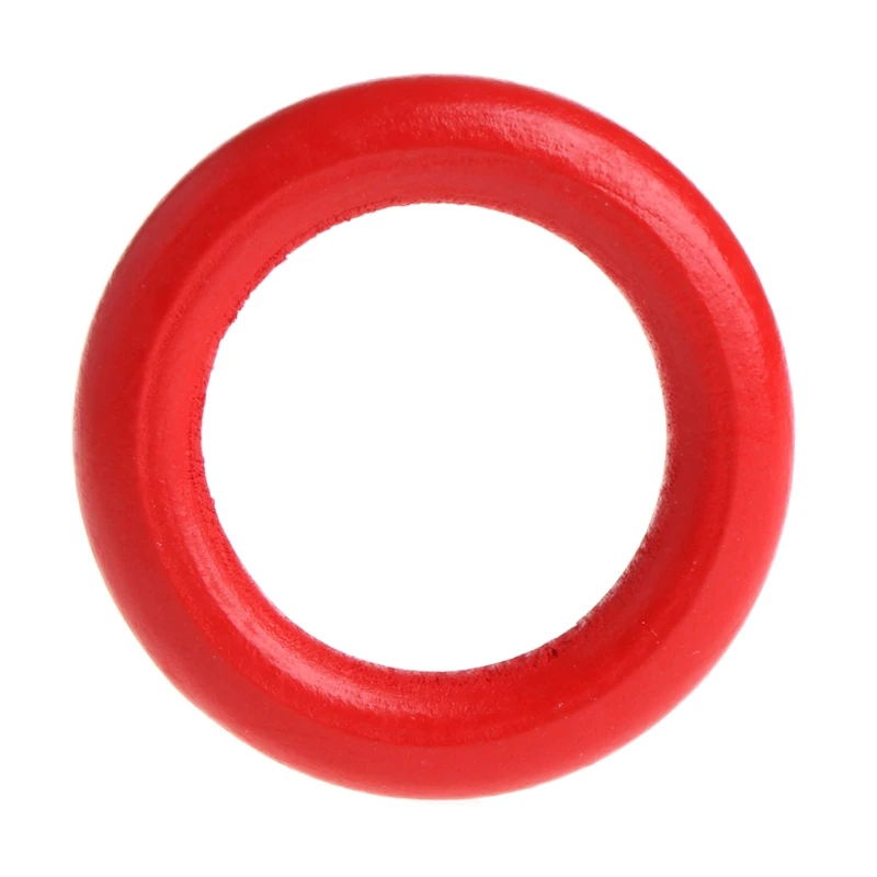 10 Pieces Wooden Rings Natural Wood Ring Smooth Colorful Unfinished Wood Circles