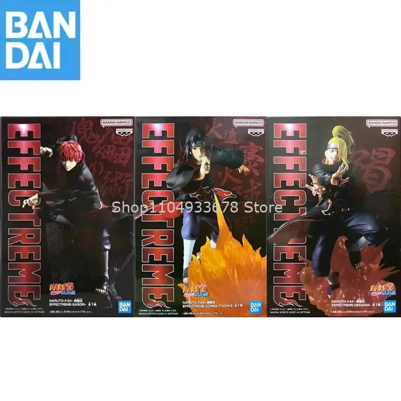 

In Stock Original Genuine Bandai Naruto Shippuden Effectreme Uchiha Itachi Deidara Sasori Figure Model Collector Figurine Toys