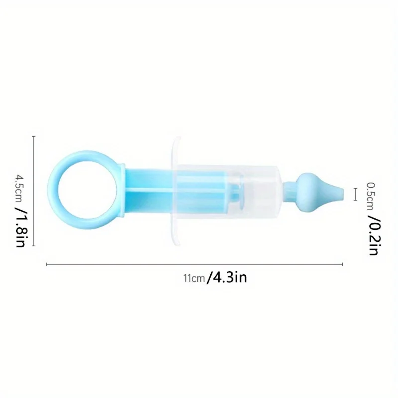Baby Silicone Nasal Aspirator, Syringe Anti-Choke Design, Gentle Suction, Newborn Mucus Cleaning Tool