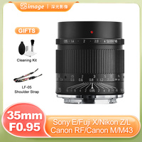 SG Image 35mm F0.95 Large Aperture Manual Prime Lens for Sony E Nikon Z Canon EOS R RF Sigma Panasonic L Fuji X Canon EOS M M43