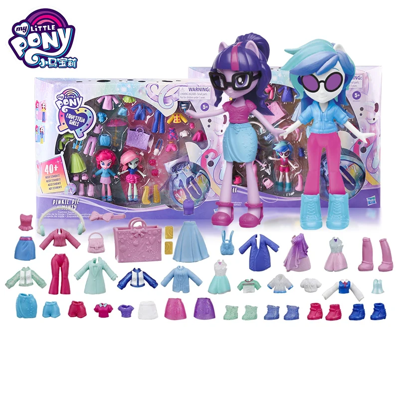 

Hasbro Pony Polly series of peripheral toys Pony country girl new fashion good friend Purple Yue girl costume toy Action Figures