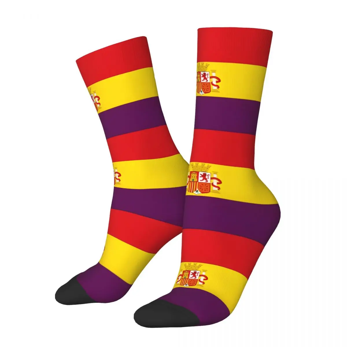 Spain Flag Spanish Republican Men Women Socks Cycling Novelty Spring Summer Autumn Winter Stockings Gift