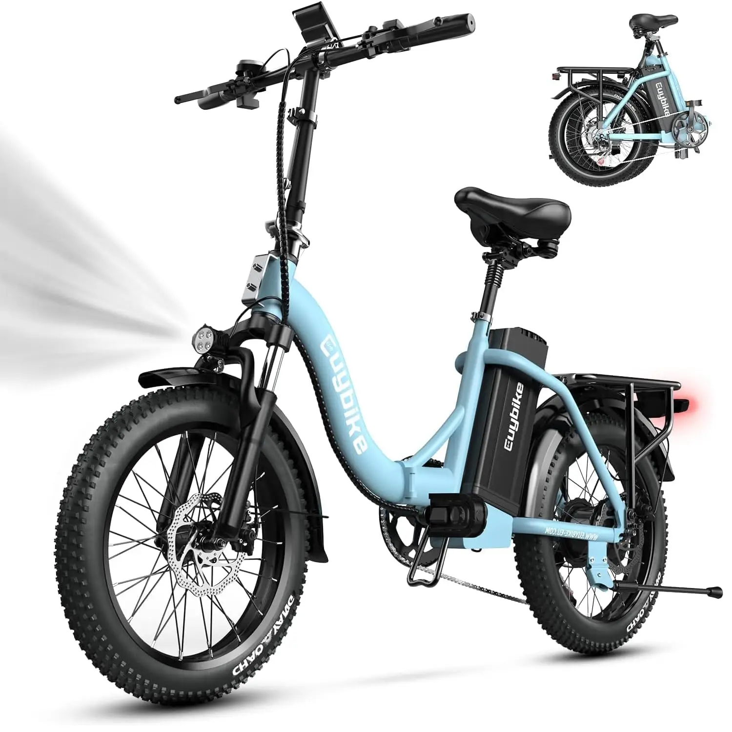 Step-Thru Folding Ebike 48V 20Ah Battery 750W Motor 20