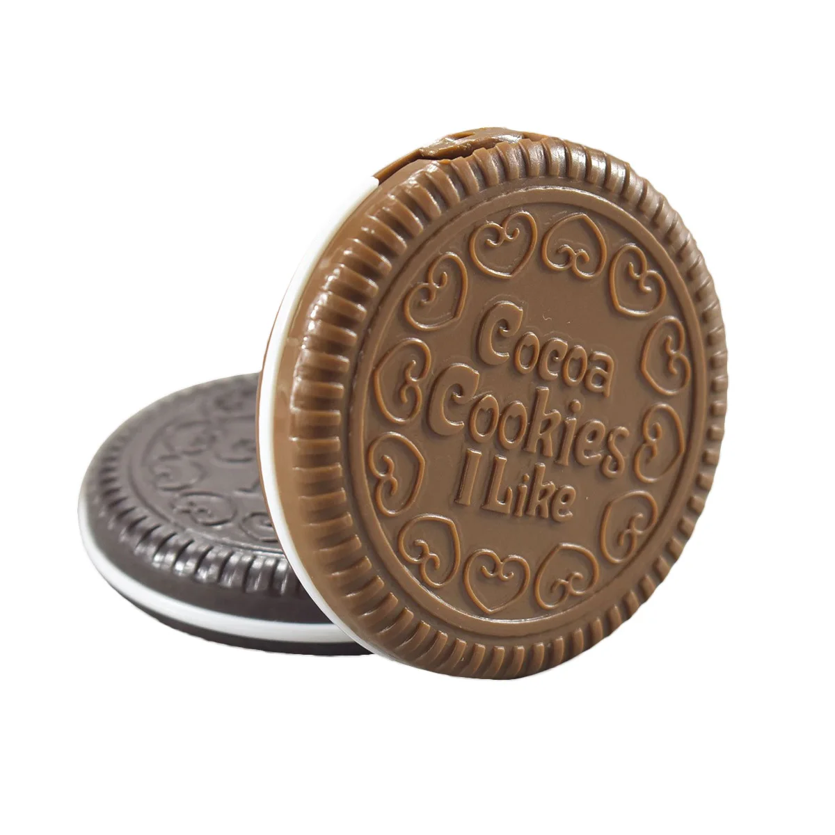 إكسسوار جيب صغير مرآة بسكويت الشوكولاتة الفاخرة، تصميم أنيق وخفيف الوزن لحقيبة اليد النسائية