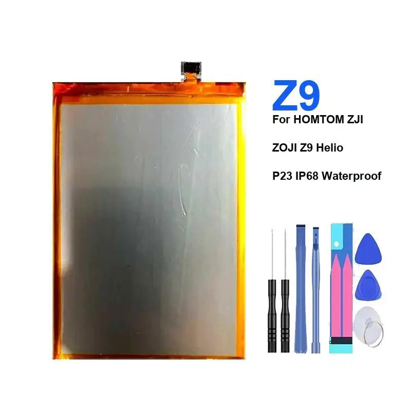 High Quality Mobile Phone Battery For Homtom Zji Zoji Z9 Helio P23 IP68 Waterproof Prolonged Performance 5500Mah
