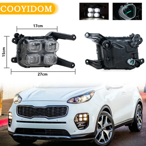 Luz antiniebla para KIA Sportage GT LINE MK4 2016 2017 2018, luz antiniebla para parachoques delantero, accesorios para coche