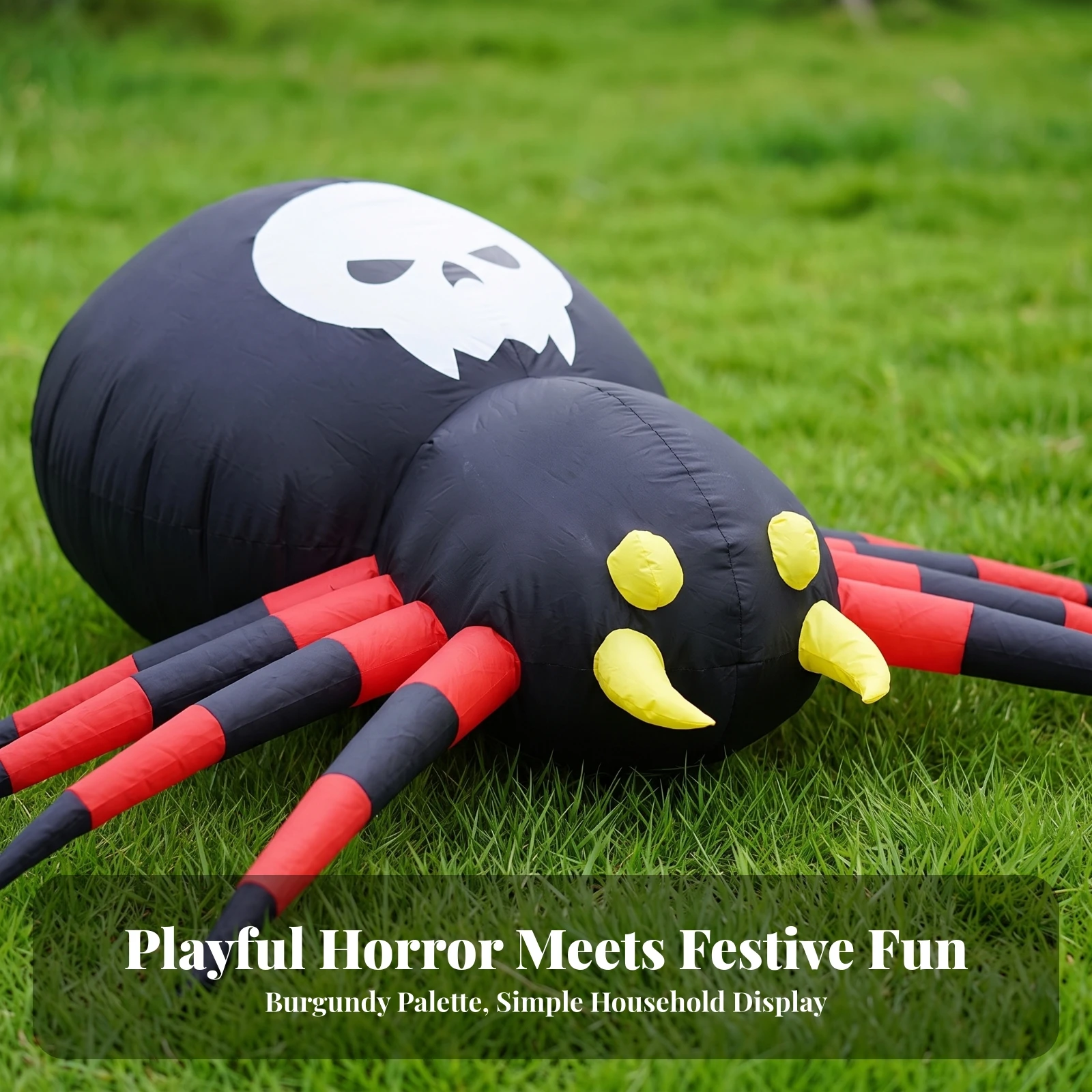 Inflatable Arachnid with Skull Face Inflatable Inflatable Arachnid Spooky Outdoor for Party