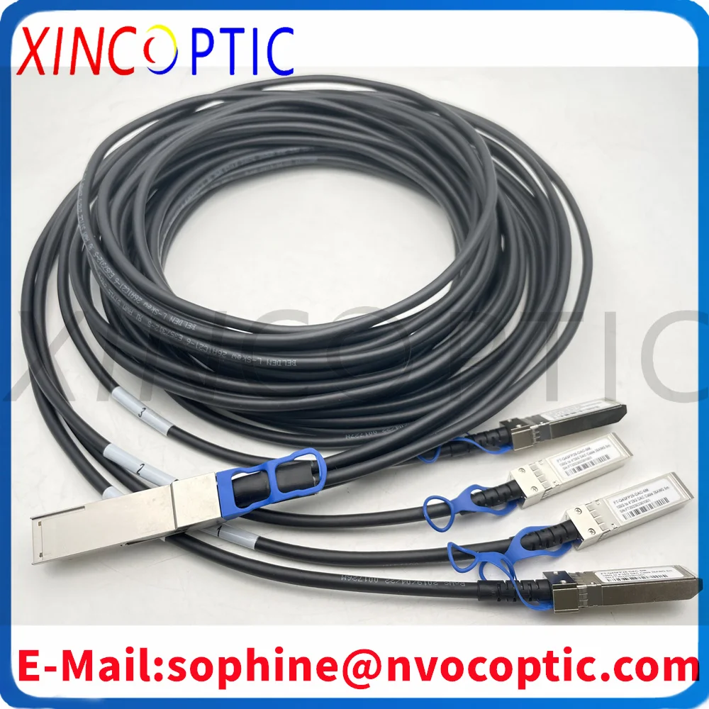 

QSFP+100G to 4xSFP+ (25G) 1M DAC Cable,100G QSFP+ to 4*SFP+ 30AWG Passive Direct Attach Copper Twinax Cable