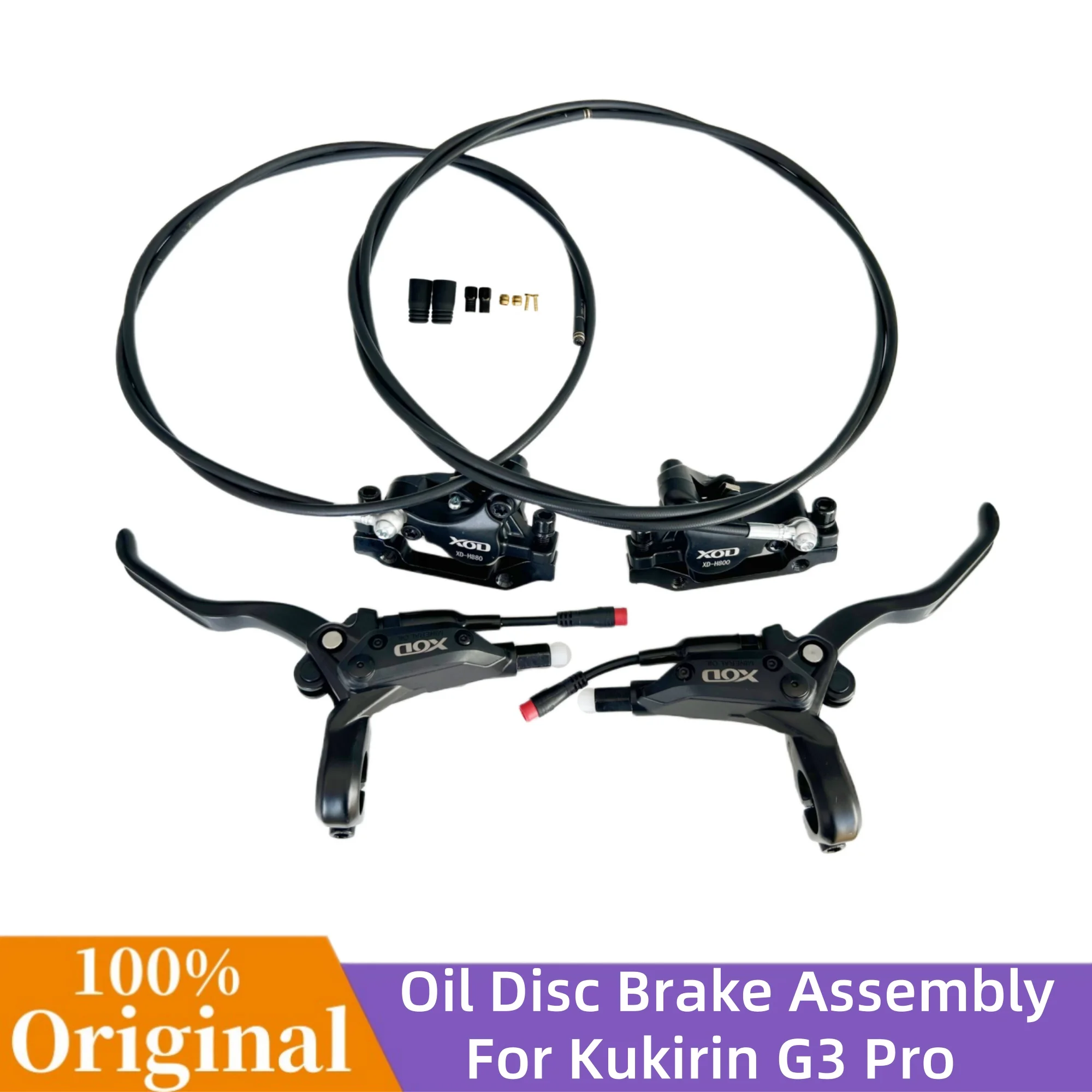 Original KUGOO Kukirin G3 Pro Oil Disc brake assembly Electric Scooter Hydraulic Disc Brake Replacement Accessories