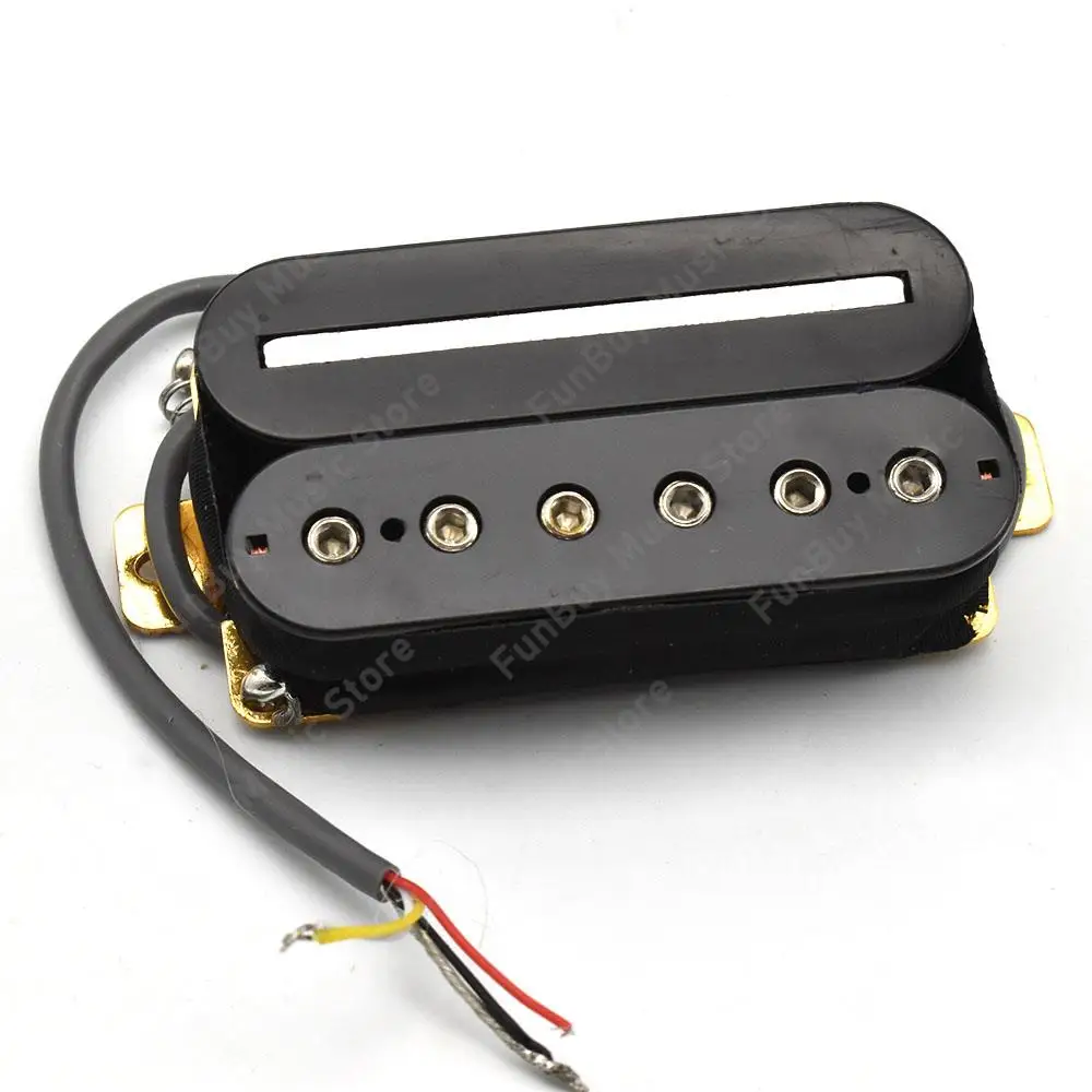 1Pcs Humbucker Blade/Hex Screw Adjusting Dual Coil Electric Guitar Pickup with 4 Conduct Cable Neck Bridge Pickup Coil Splitting